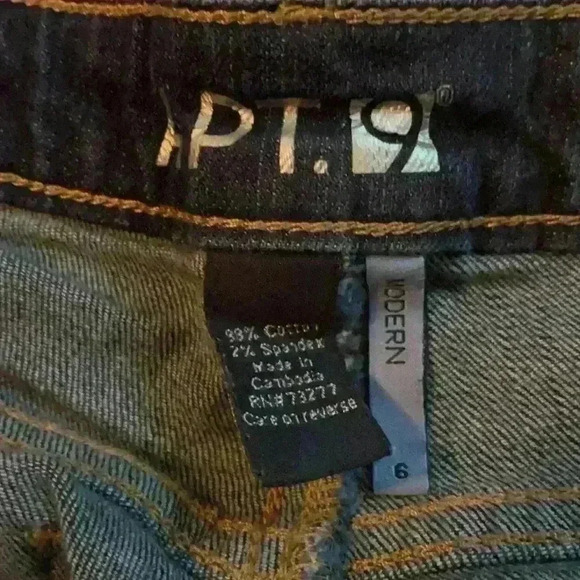 Apt. 9 denim shorts with embroidered belt - Picture 7 of 7